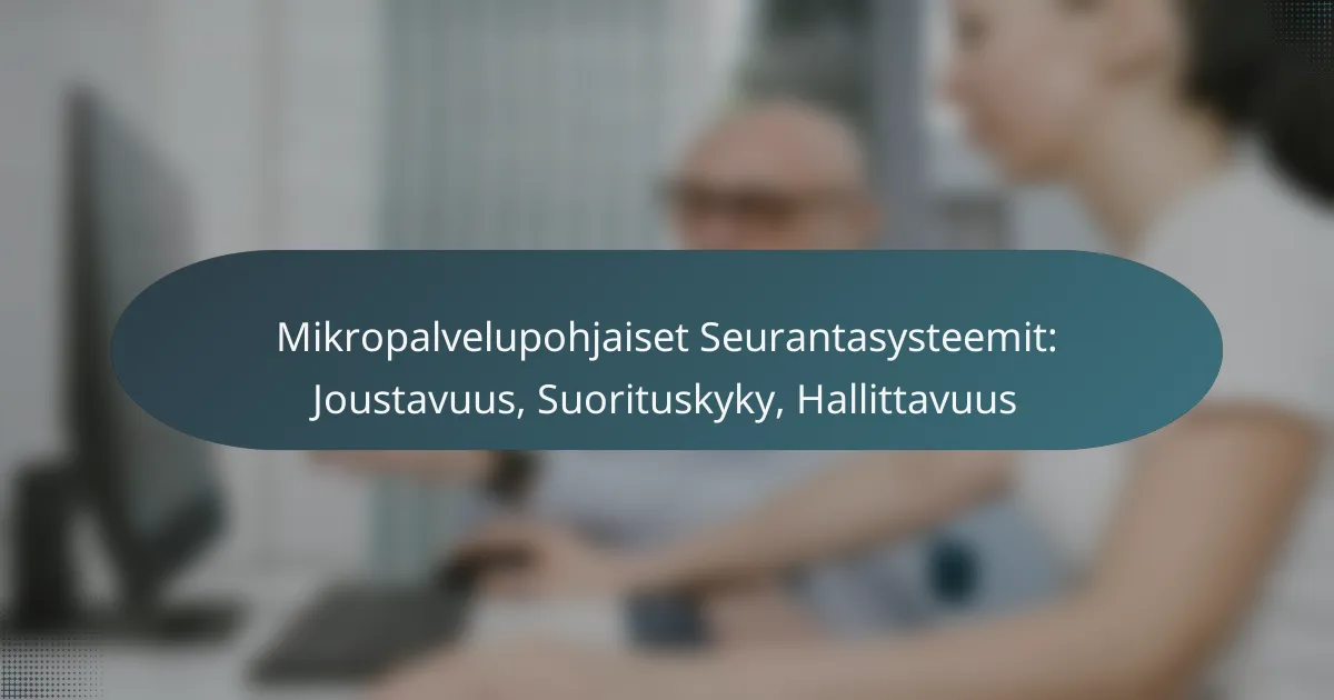 Mikropalvelupohjaiset Seurantasysteemit: Joustavuus, Suorituskyky, Hallittavuus