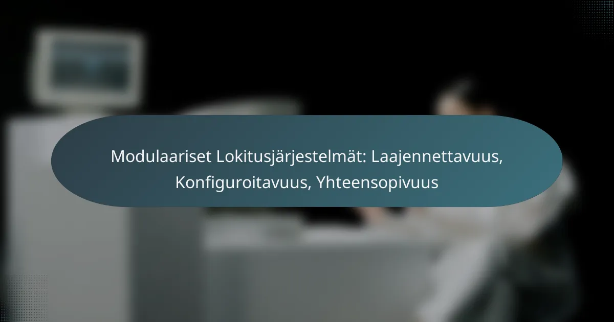 Modulaariset Lokitusjärjestelmät: Laajennettavuus, Konfiguroitavuus, Yhteensopivuus
