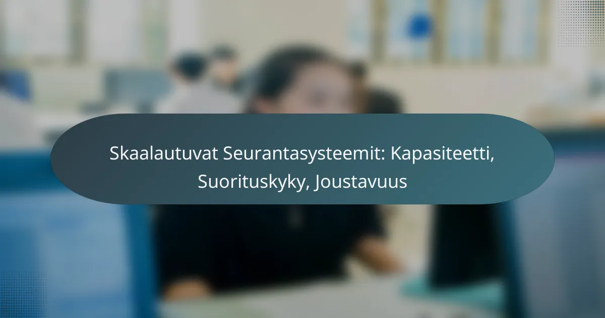 Skaalautuvat Seurantasysteemit: Kapasiteetti, Suorituskyky, Joustavuus