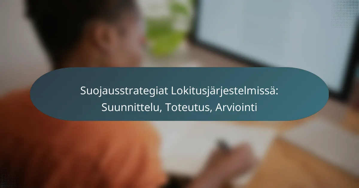 Suojausstrategiat Lokitusjärjestelmissä: Suunnittelu, Toteutus, Arviointi