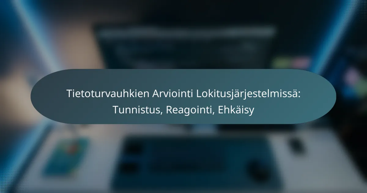 Tietoturvauhkien Arviointi Lokitusjärjestelmissä: Tunnistus, Reagointi, Ehkäisy