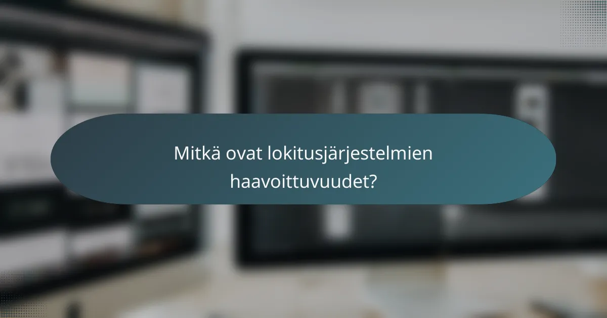 Mitkä ovat lokitusjärjestelmien haavoittuvuudet?